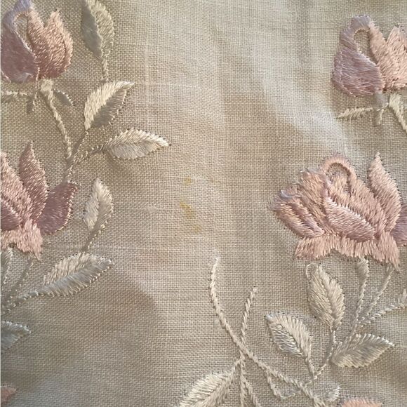 VINTAGE 80s JESSICA MCCLINTOCK WHITE PENCIL DRESS LACE EMBROIDERED BIB COLLAR - Picture 8 of 11